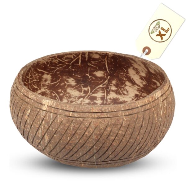 Jumbo Kokosnuss Schale BALI für Müsli, Porridge, Smoothie usw. - Single Bowl – Bild 7